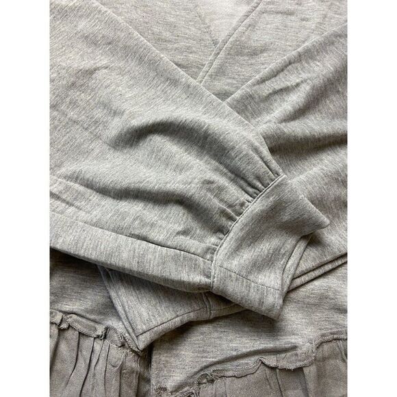 Maurices Gray open knit cardigan with flowy bottom part long sleeve size XXL - Picture 4 of 11